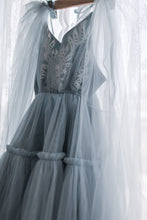 Wedgewood french lace and tulle maternity gown.   Plus mini version