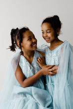 Wedgewood french lace and tulle maternity gown.   Plus mini version
