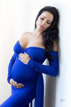 Emerlie Gown • Fitted Maternity Gown • Long Sleeve Maternity Gown • Slim Fit Maternity Gown • Maxi Dress • by Sew Trendy