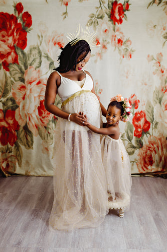Gold Stars tulle skirt