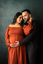 Rust Boho Maternity Gown  size sm