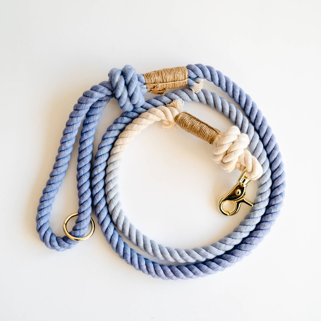 Furlou - 'Blue Cotton' - Dog Rope Leash
